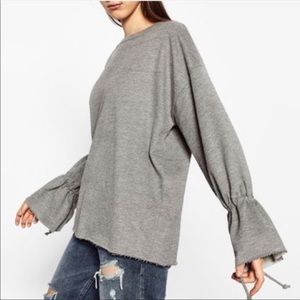 ZARA Sweatshirt with Tie Sleeves Size Small